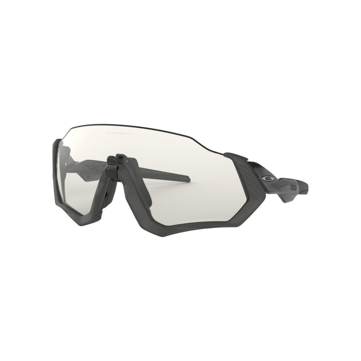 oakley occhiali da sole flight jacket steel black ink fotocromatici clear black iridium donna