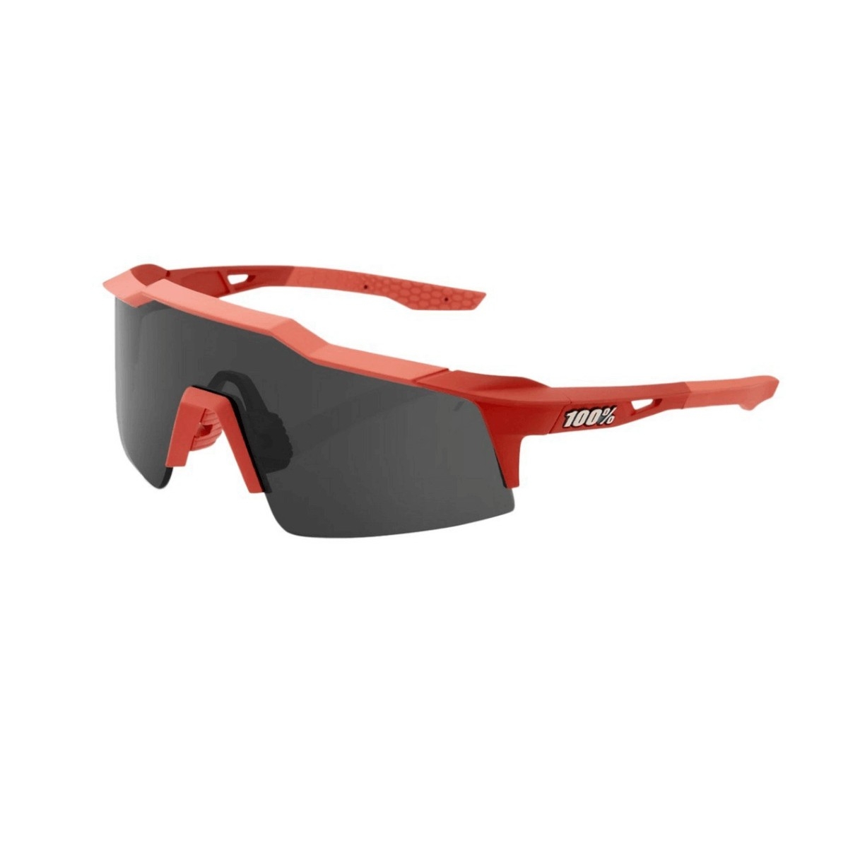 Occhiali 100% Speedcraft Xs Soft Tact Coral Smoke Lens + Clear Lens 