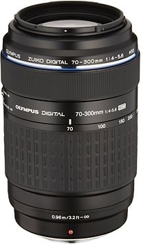 olympus 70-300 mm f4.0-5.6 ed 58 mm obiettivo (compatible con four thirds) nero blu
