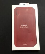 Originale Apple Iphone X Pelle Custodia Folio Rosso (prodotto) Mrqd2zm/a