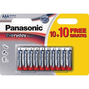 Panasonic Batterie Lr03eps/20bw 10+10f