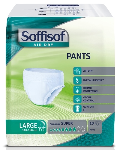 pannolone soffisof air dry pants super large 10 pezzi