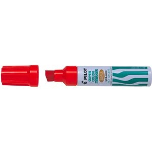 Pilot Supercolour Wide And Broad Permanent Marker Chisel 3.0 Mm Tip - Red, Singl