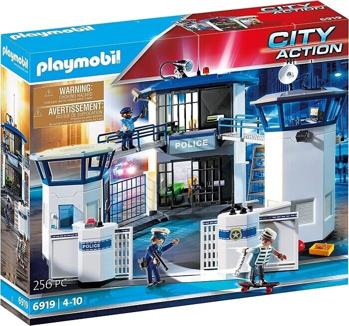  Playset City Action Police Station With Prison Playmobil 6919