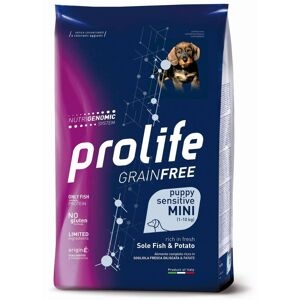 Prolife® Grain Free Sensitive Puppy Mini Sole Pesce E Patate Per Cuccioli 2kg