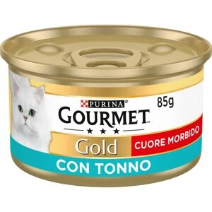 Purina Cat Gourmet Gold → Cuore Morbido - 85 Gr - Gusti Misti - Umido Per Gatto