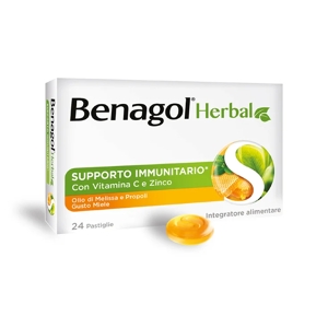 Reckitt Benckiser Benagol Herbal Miele 24 Pastiglie
