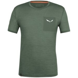 Salewa Pure Logo Pocket Am - T-shirt Trekking - Uomo Green/white 52