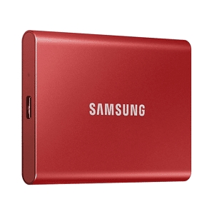 Samsung T7 Portable Ssd - 500 Gb - Usb 3.2 Gen.2 External Ssd - Metallic Red (mu