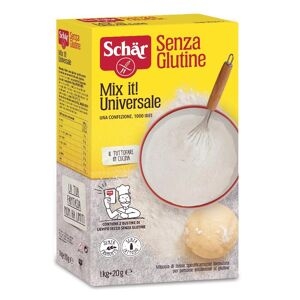 schar mix it farina universale senza lattosio 1 kg + 20 g