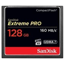 Scheda Di Memoria Flash Compatto Cf 128 Gb Sandisk Extreme Pro 160 Mb/sec X1100 Velocità