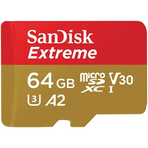 Scheda Di Memoria Flash Sdsqxah-064g-gn6aa Sandisk Extreme (adattamento Microsdxc A Sd ~d~