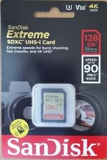 Scheda Sandisk Extreme Sdxc 90 Mb/s V30 Uhs-i U3 - 128 Gb