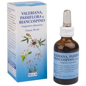 Sella Valeriana Passiflora Biancospino Integratore Sonno E Relax Gocce 30 Ml