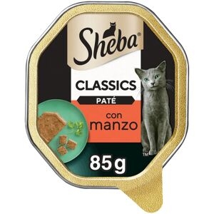 Sheba Paté Classic Cibo Umido Per Gatti Al Gusto Manzo - 44 Vaschette Da 85g