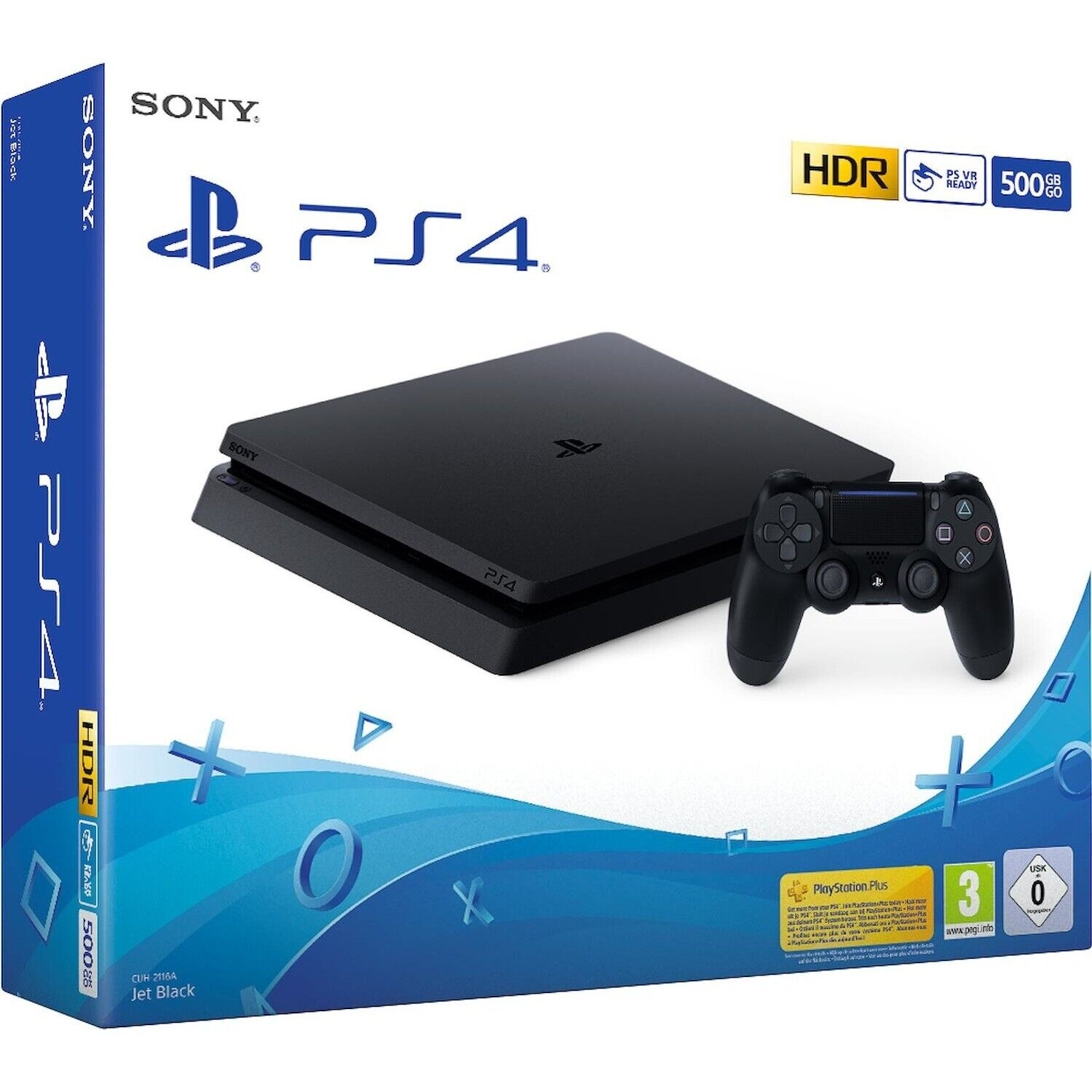 sony 9388876 ps4 500gb f chassis black