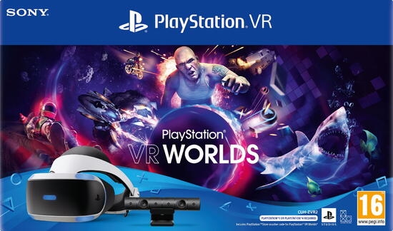 sony interactive entertainment playstation vr + ps camera + vr worlds + adattatore ps5
