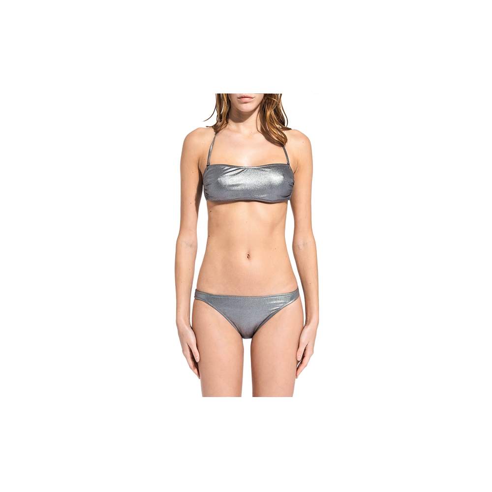 sundek bikini fascia lurex argento 40 donna