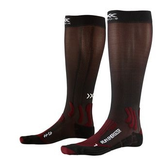 (tg. 39-41) X-socks Run Energizer Socks, Unisex - Adulto, Dark Ruby/opal Black, 