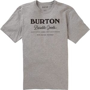 (tg. M) Burton Durable Goods, Maglia A Maniche Corte Uomo, Gray Heather, M - Nuo