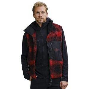 The Mountain Studio Rocky Mountain Check Vest M - Gilet In Pile - Uomo Red/black L