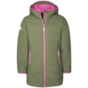 Trollkids Girls Stavanger Coat - Giacca Trekking - Bambina Green/pink 128