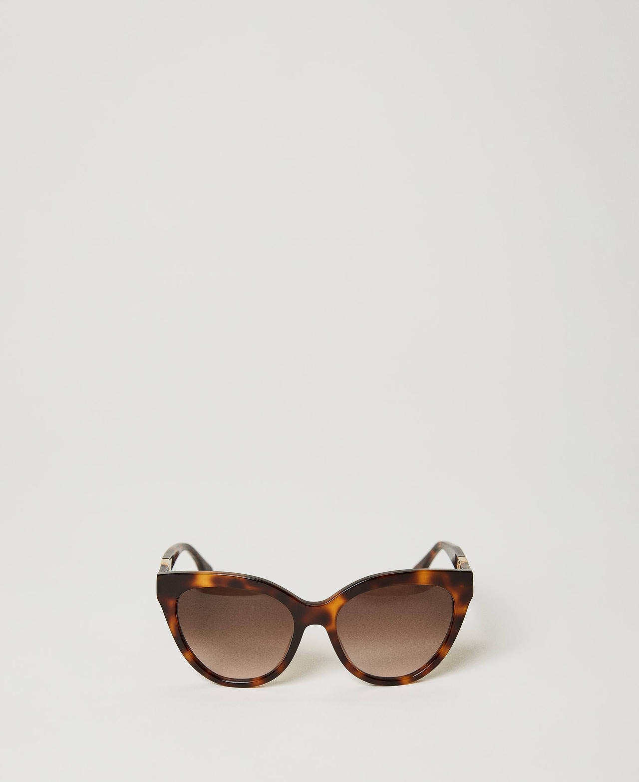 twinset accessori - occhiali da sole cat-eye tortoise, classic havana, taglia unica donna