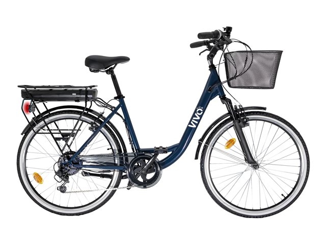 vivo bike city bike milano 26 bicicletta elettrica 250w ruote da26 velocita` 25km autonomia 80km grigio uomo