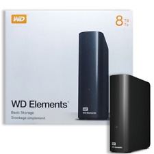 Wd Elements Hard Disk Esterno Da 3,5 8 Tb Nero Usb 3.0