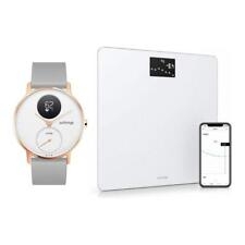withings smartwatch 0850625 smartwatch withings scanwatch + body rose gold e white