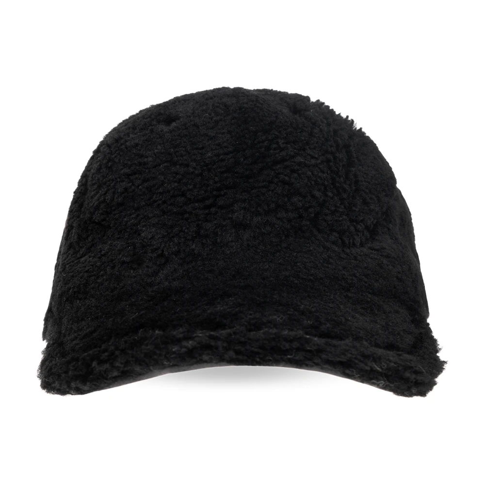 yves salomon , cappellino da baseball in pelliccia black, , taglia: one size donna